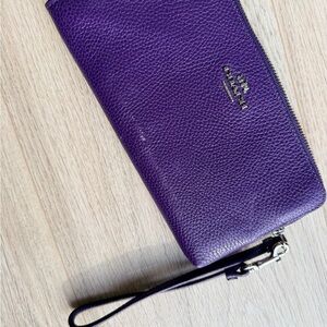 Coach Purple Leather Wallet
